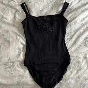 Black ballet leotard